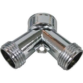 Pmb-064 Prosource Y-connector 3/4 In X Metal Chrome For Garden Hose