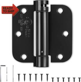 Ptsoc 313041160122 Self-closing Spring Loaded Door Hinges 3.5 Inch - Adjustable Tension For Garage