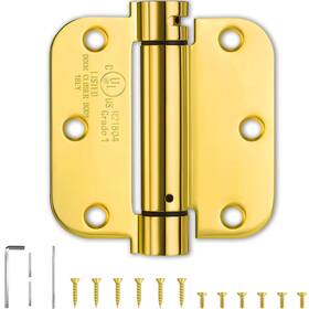 Hjdh11pb1p-3 Ptsoc Self-closing Spring Loaded Door Hinges 3.5 Inch Adjustable Tension