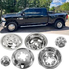 Pp-708d Puermto 4pcs 17inch Protective Polished Stainless Steel Dually Wheel Simulators Fit F