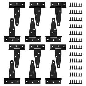 B0f2sjzjwg Qbxmy7 Heavy Duty T-strap Gate Hinges 12-pack For Outdoor Wooden Fences Barn Doors Shed
