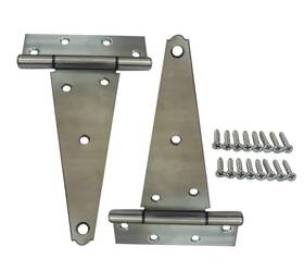 B08ft84gcd Qcaa Stainless Steel Extra Heavy Tee Hinge 8-inch 2 Pack Durable Hardware