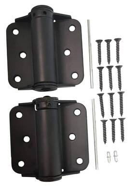 Hg10-002 Qcaa Heavy Duty Adjustable Spring Hinge Thicker 3 Inch Blackmade In Taiwan 2 Pack