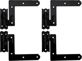 Hg11-004 Qcaa Steel Blind Shutter Hinge For Wood Frame And Brick 1-1/16 Inch Power Coated Bla