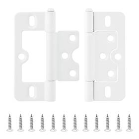Gb11201-101 Qjaiune 2pcs Nonmortise Hinges 3 Inch White Door With Mounting Screws Chest Hinge