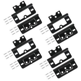 Gb11201-104 Qjaiune 8pcs Non-mortise Hinges 3 Inch Black Door With Mounting Screws Chest H