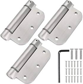 Qkenvo 313036922957 3.5ftft Self-closing Door Hinges 3.5 Inch X Spring 3 Pack Stainles