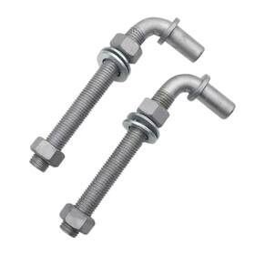 Jph-1 Qlvily 2pcs 6 Inch J-bolt Post Hinge 5/8 Male Pin Nuts Included