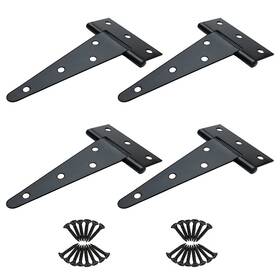 Qpingh 702291600340 6 Inch T Strap Hinges Heavy Duty T-strap Shed Door Gate Tee Hinge