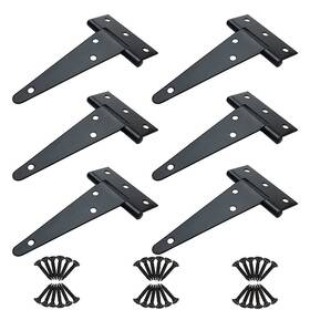 Qpingh 702291600371 4 Inch T Strap Hinges Heavy Duty T-strap Shed Door Gate Tee H