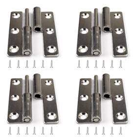Qpoibsd 935478456292 4pcs 2.5 Inch Detachable Door Hingestainless Steel Rising Butt Right Handed Lift