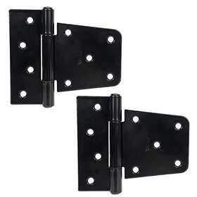 Qualward 763684327770 3.5 Inch Black Door Shed Hinges Square Barn Heavy Duty Gate Wrough
