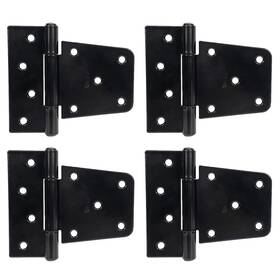 Qualward 763684327794 3.5 Inch Black Door Shed Hinges Square Barn Heavy Duty Gate Wro