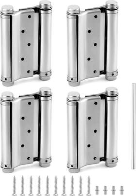 Qwork 744110688092 Heavy Duty Cafe Saloon Bars Door Swing Hinges 4 Pack 5 Inch Stainless Steel S