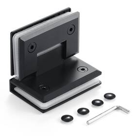 Ranbo 704771658858 Heavy Duty 90 Degree Shower Door Hinge Solid 5mm 304 Stainless Steel