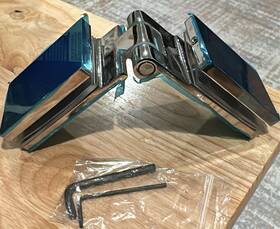 Ranbo 704771660271 270 Glass Shower Door Hinge Heavy Duty 304 Stainless Steel 8 12mm Fra
