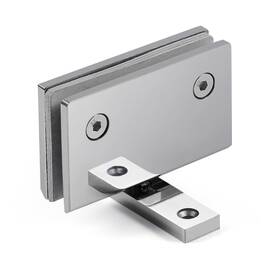 Ranbo 735935186177 Heavy Duty 360 Degree Glass Door Cupboard Showcase Cabinet Clamp Frameless Pivot