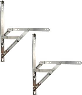 Rannb 313106842857 Casement Window Hinges 12 Inch Stainless Steel Friction Stay - 2pcs