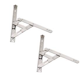 Rannb 675234793709 Casement Window Hinges 8inch Stainless Steel Friction Stay 2pcs