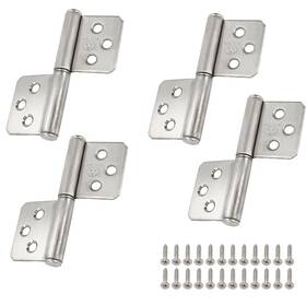 Rannb 704630708281 3-inch Flag Hinges 304 Stainless Steel Lift Off Hinge Detachable Door -