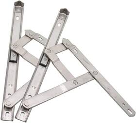 Rannb 711181866148 Casement Window Hinges 10-inch Stainless Steel Friction Stay - 2pcs
