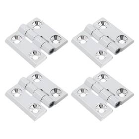 Rannb Wby4583 Butt Hinge Zinc Alloy Door Polished Chrom Silver Boat Hatch Hinges Heav