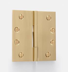 C4839 Rejuvenation New 4 Inch Tumalo Square Knuckle Hinges Aged Brass