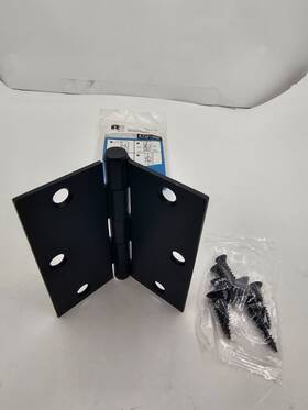 2503598 Reliabilt Qty 8 3-1/2-in H Square Interior Door Hinges - Matte Black
