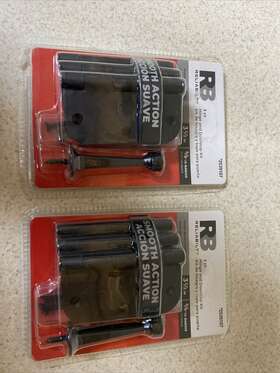 2539107 Reliabilt New 2 Packs- 3-1/2 Inch Smooth Hinges And Door Stop Matte Black