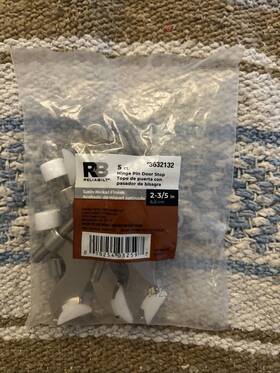 3632132 Reliabilt 2-3/5-in Satin Nickel Finish 5 Pack Ct Piece Hinge Pin Door Stop New