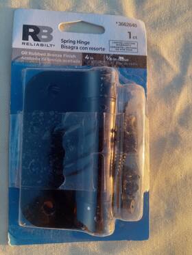 3662640 Reliabilt Spring Door Hinge Oll Rubbed Bronze W Hardware
