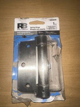 3662652 Reliabilt 3662645 Spring Hinge 4 Inch H X 1/4 Radius #3662652. New