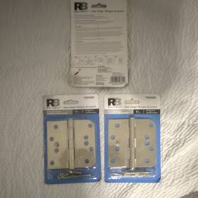 7503690 Reliabilt Door Hinges 4 In Satin Steel Silver Set Of 3 Residential Fasteners