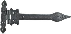 15803 Renovators Supply Manufacturing Black Wrought Iron Strap Hinge 9 Inch Spear Tip Duty