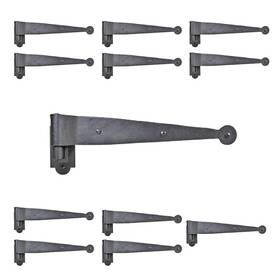36005 Renovators Supply Manufacturing Black Wrought Iron Offset Lift Off Pintle Str