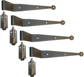 36009 Renovators Supply Manufacturing Black Offset Strap Lift Off Pintle Hinge 11 Inch X 2