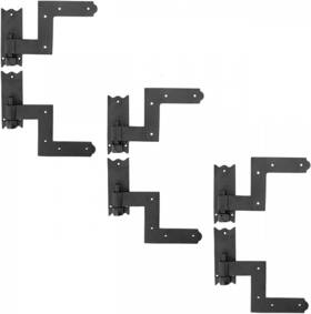 55922 Renovators Supply Manufacturing Black Wrought Iron Lift Off Pintle Strap Hinge 3