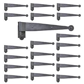 56005 Renovators Supply Manufacturing Black Offset Strap Lift Off Pintle Hinge 11 Inch X 2 5/8 Wrought Iron Pin Hinges