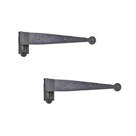 56009 Renovators Supply Manufacturing Offset Lift Off Pintle Strap Hinge 11 Inch Black