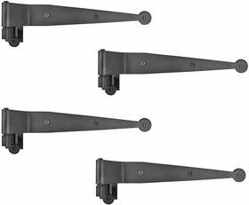56010 Renovators Supply Manufacturing Black Offset Strap Lift Off Pintle Hinge 11.75 Inch