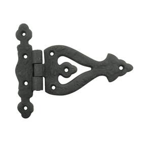Renovators Supply Manufacturing 671839626695 Cabinet Door Strap Hinge With Hardware 5-3/8 Inch Black Rust Resistant Wrought