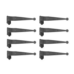 86010 Renovators Supply Manufacturing Offset Lift Off Pintle Strap Hinge 11 3/4 Inch Black Wrought Iron 2.5 Offs