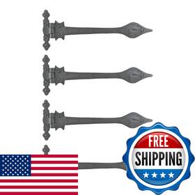 B01dp3ebdu Renovators Supply Manufacturing Wrought Iron Strap Hinge 11 1/4 Inch Black Spear