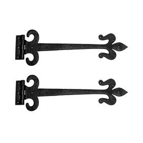 B071dfrzj2 Renovators Supply Manufacturing 18in Black Wrought Iron Fleur De Lis Style Heavy Duty Strap Hi