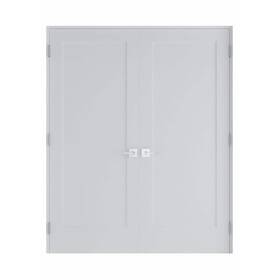 Rid-6080-1w-orb-twin Reso Interior Double Doors 60 Inch X 80 Bi-parting Solid Core White Bronze Hinges