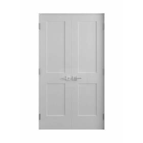 Rid4480-2w-sn-twin Reso 44 Inch X 80 Bi-parting Solid Core Primed White Composite Double Prehung