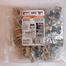 Ap38n355b08180u Richelieu Blum 10 Pcs Compact Face Frame Hinge 1/2 Inch Overlay Door Thickness 5/8-3/4 /407