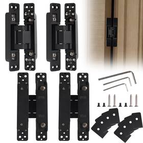 B2e359 Riyhch Invisible Door Hinges 6 Inch Concealed Heavy Duty Zinc Alloy Hidden Hi