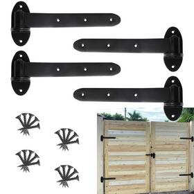 B2h401 Riyhch 4pcs 12 Inches Strap Gate Hinges 180 Degree Heavy Duty Cranked Band Hinge T