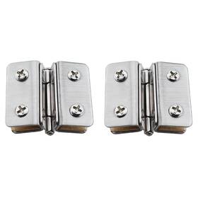 33367-sssd-l43-s2 Rlecs 2pcs 43mm/1.7inch Stainless Steel Glass Door Hinge Silver 180 Degree Do